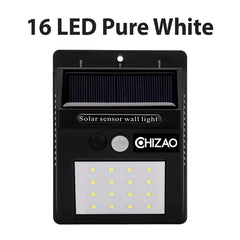 CHIZAO Solar Lights Outdoor Motion sensor Night security wall lamp