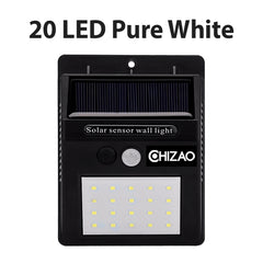 CHIZAO Solar Lights Outdoor Motion sensor Night security wall lamp