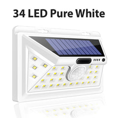 CHIZAO Solar Lights Outdoor Motion sensor Night security wall lamp