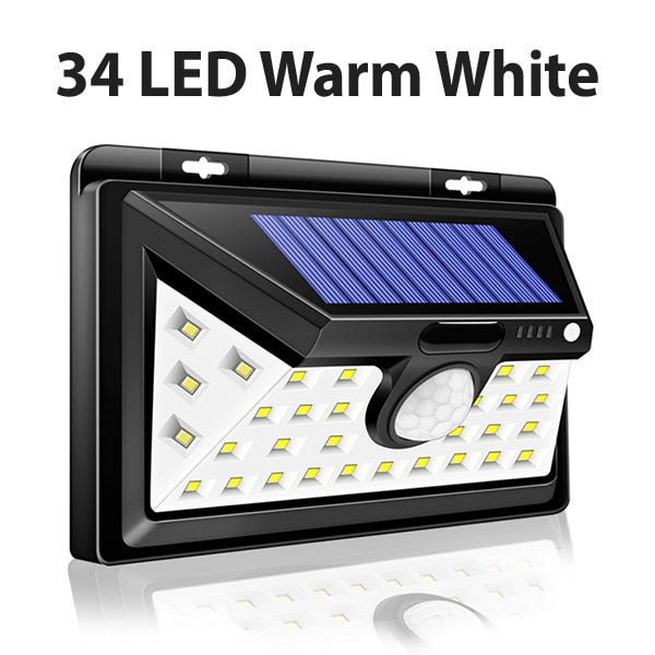 CHIZAO Solar Lights Outdoor Motion sensor Night security wall lamp