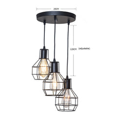 7 type modern black cage pendant lights