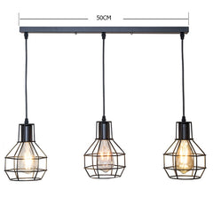 7 type modern black cage pendant lights
