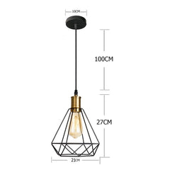 ZhaoKe Modern  Industrial Vintage Cage Pendant Light