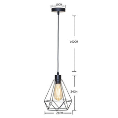 ZhaoKe Modern  Industrial Vintage Cage Pendant Light