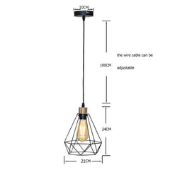 ZhaoKe Modern  Industrial Vintage Cage Pendant Light
