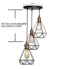 ZhaoKe Modern  Industrial Vintage Cage Pendant Light