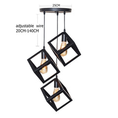 7 type modern black cage pendant lights