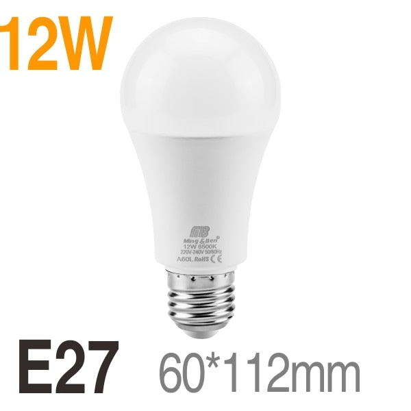 6pcs LED Bulb E27 E14 3W 5W 7W 9W 12W 15W 18W Smart IC LED Light