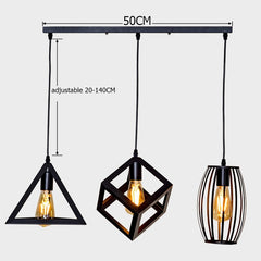 7 type modern black cage pendant lights