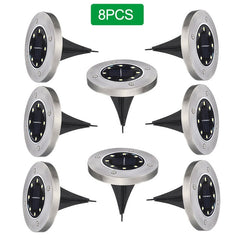 Solar Powered Ground Light Waterproof Garden Pathway Deck Lights
