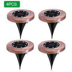 Solar Powered Ground Light Waterproof Garden Pathway Deck Lights