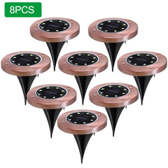 Solar Powered Ground Light Waterproof Garden Pathway Deck Lights