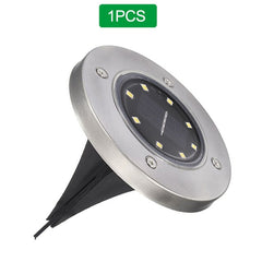 Solar Powered Ground Light Waterproof Garden Pathway Deck Lights
