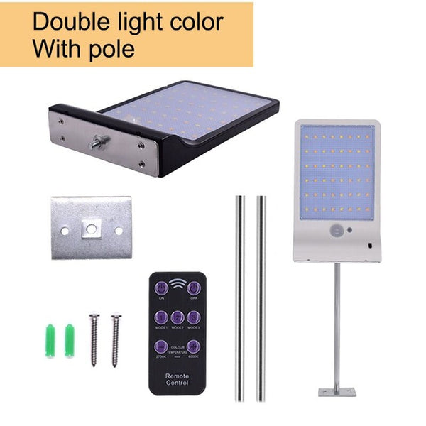 Upgraded 48 leds Solar Light Color Adjustable