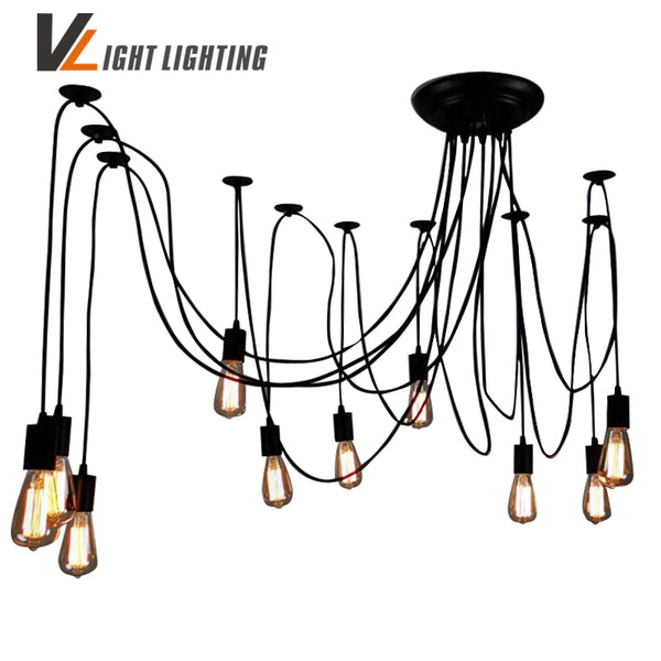 Mordern Nordic Retro Edison Bulb Light Chandelier