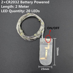 1/2/5/10M Copper Wire LED String Lights Holiday lighting