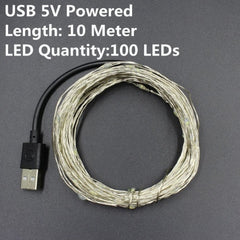 1/2/5/10M Copper Wire LED String Lights Holiday lighting