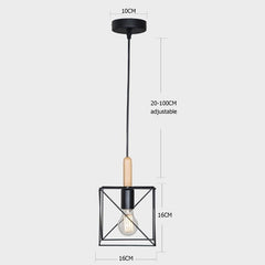 7 type modern black cage pendant lights