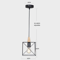 7 type modern black cage pendant lights