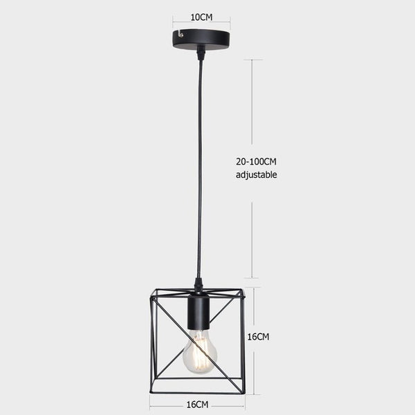 7 type modern black cage pendant lights