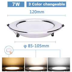 LED Downlight 3W 5W 7W 9W 12W 15W Round Recessed Lamp