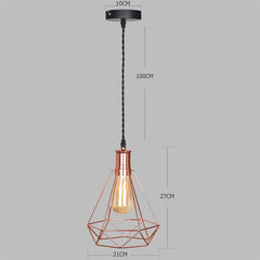 ZhaoKe Modern  Industrial Vintage Cage Pendant Light