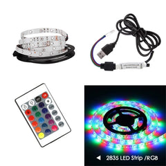 DC 5V LED Strip 3Key USB Cable Power Flexible Light Lamp