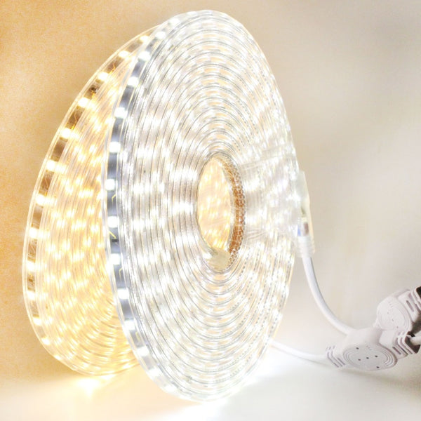 SMD 5050 AC 220V LED Strip White Outdoor Waterproof