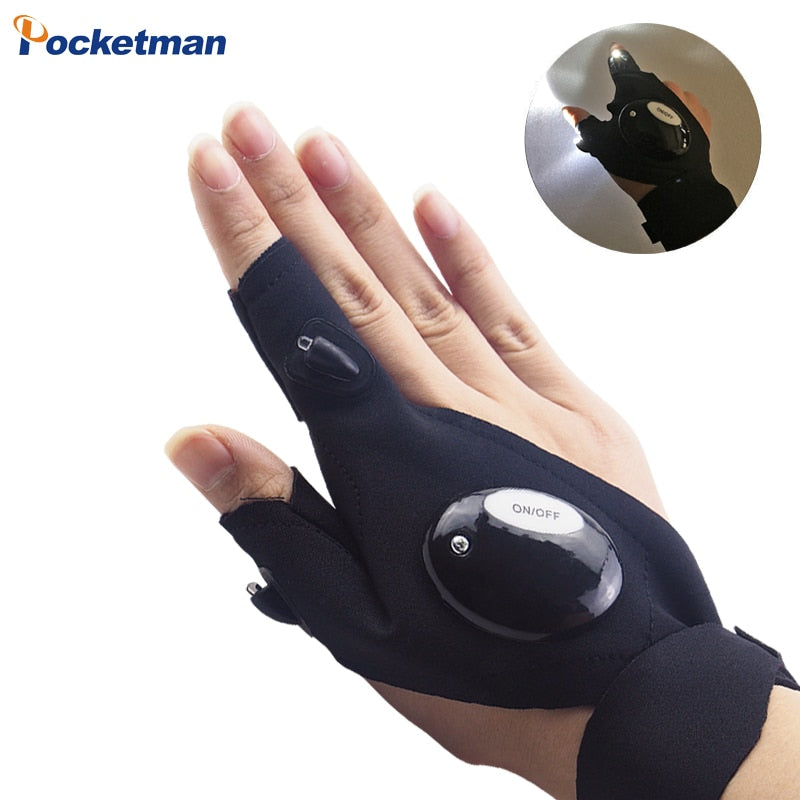 Repairing Finger Light Fishing Magic Strap Finger Glove LED Flashlight