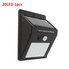 1-4Pcs 20/30 LEDs Solar Light PIR Motion Sensor Solar Garden Light