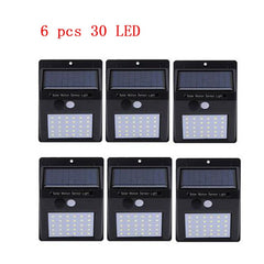 1-4Pcs 20/30 LEDs Solar Light PIR Motion Sensor Solar Garden Light